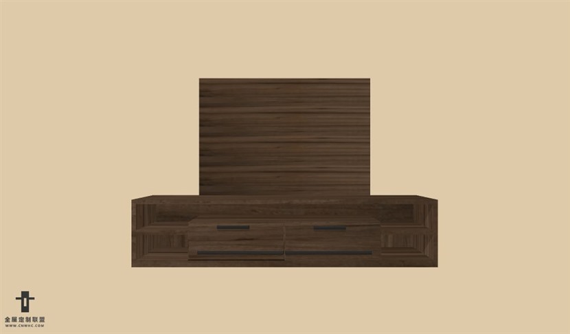 SketchUp草图大师现代风格电视柜SU模型Cabinet 068SKP模型