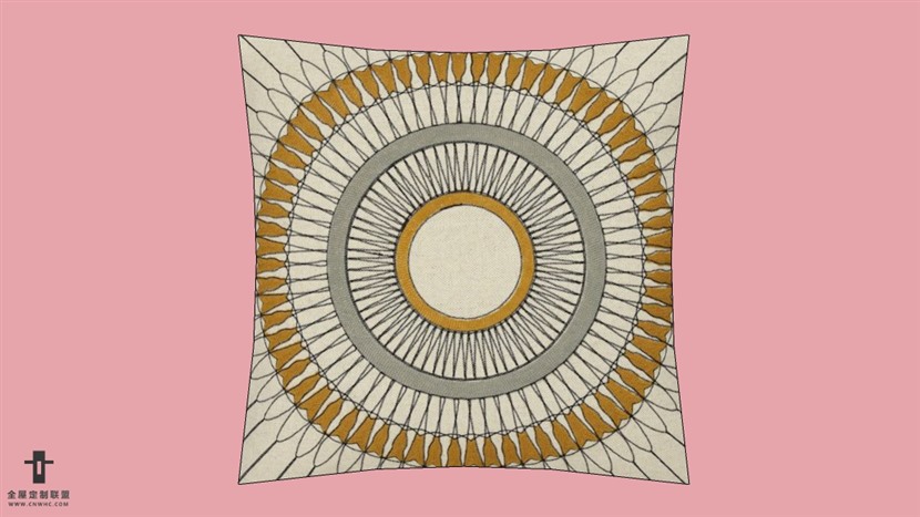 SketchUp草图大师精品布艺抱枕模型下载-pillows-033SKP模型