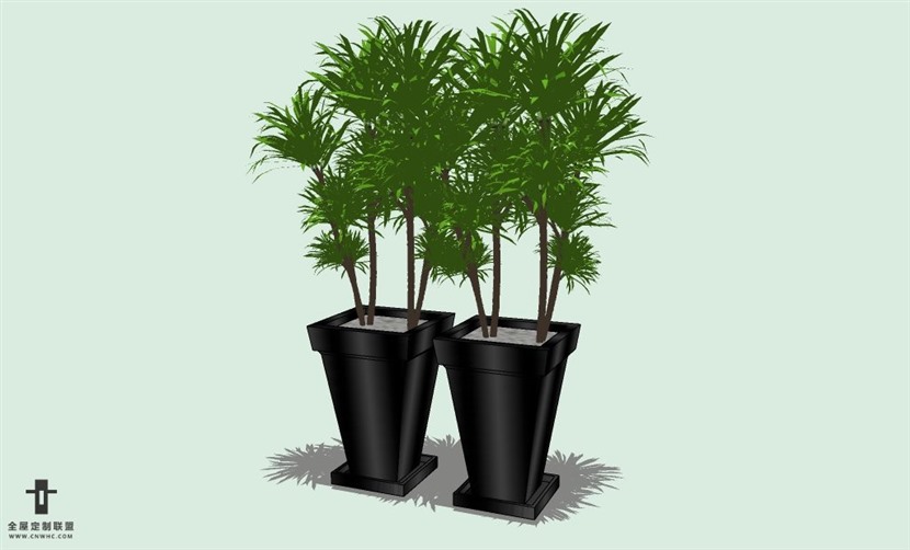 SketchUp草图大师室内植物盆景花草盆栽SU模型下载plants-103SKP模型