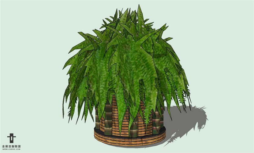 SketchUp草图大师室内植物盆景花草盆栽SU模型下载plants-120SKP模型
