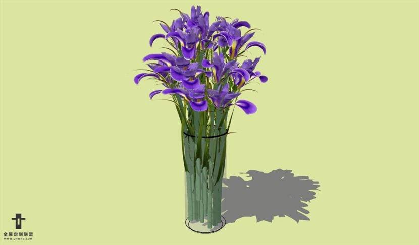SketchUp草图大师花卉植物花瓶SU模型Vase-020SKP模型
