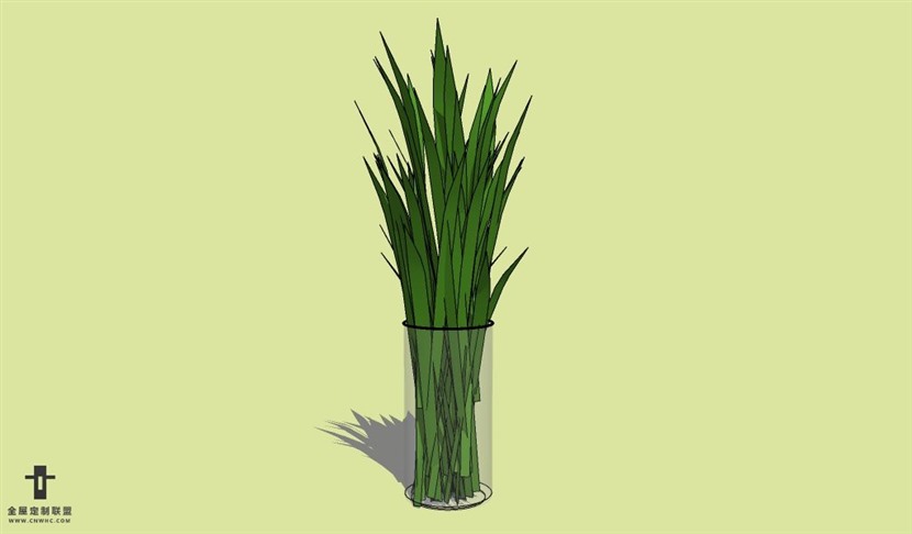 SketchUp草图大师花卉植物花瓶SU模型Vase-046SKP模型