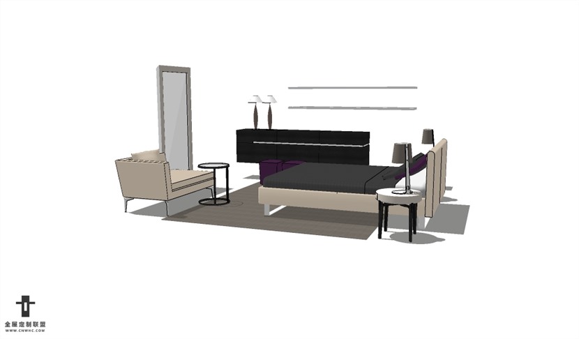 现代风格组合家具SketchUp模型库草图大师模型下载002