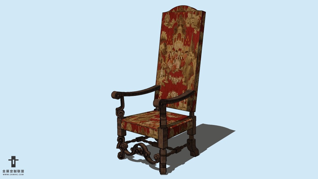 SketchUp精品欧式椅子模型下载-ArmChair-067SKP模型
