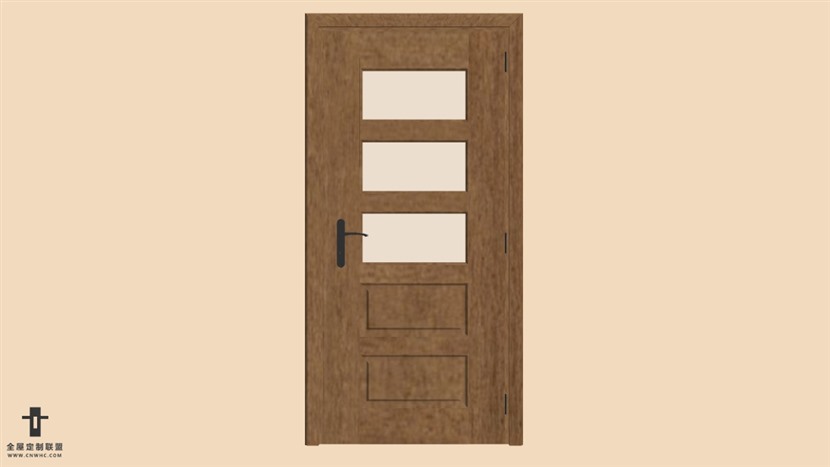 SketchUp门模型草图大师单开门模型下载Single Door-046SKP模型