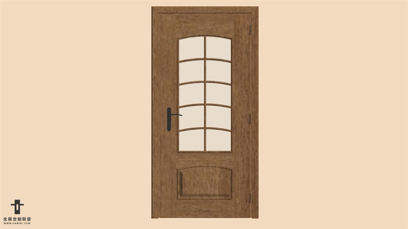 SketchUp门模型草图大师单开门模型下载Single Door-047SKP模型