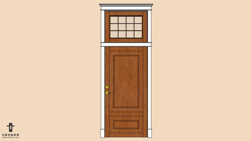 SketchUp门模型草图大师单开门模型下载Single Door-059SKP模型