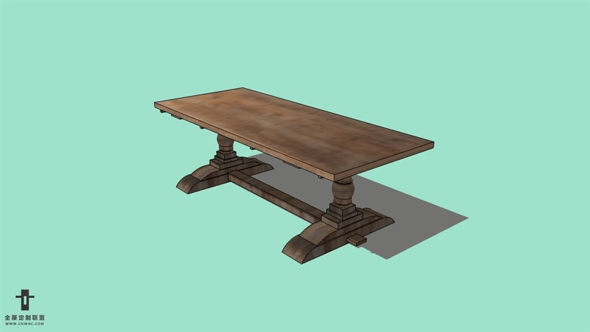 SketchUp草图大师精品欧式桌子模型下载-054SKP模型