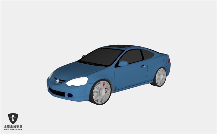 本田老爷车小轿车汽车Honda 2003 Acura RSX SketchUp模型库草图大师模型下载