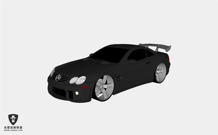 奔驰汽车Tuned Mercedes SL65 AMG超跑赛车SketchUp模型库草图大师模型下载