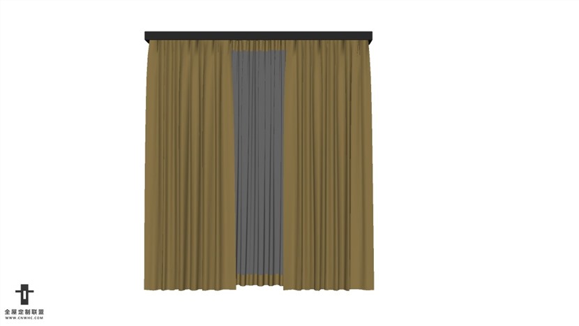SketchUp草图大师精品布艺窗帘模型下载-263SKP模型