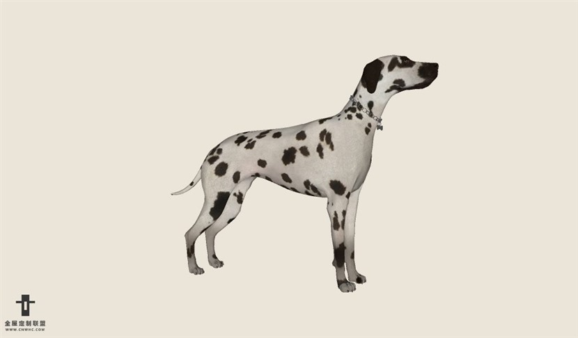 动物斑点狗SketchUp模型库草图大师模型下载Animais-023