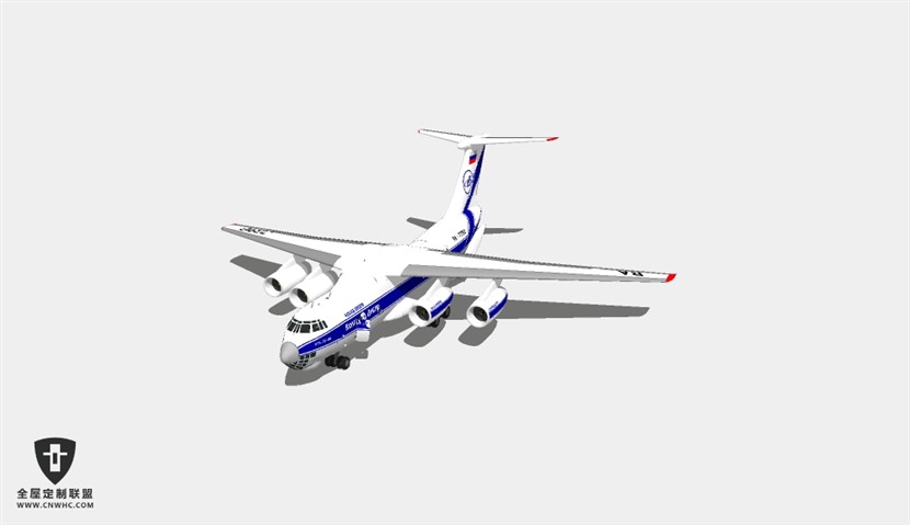SketchUp草图大师空客A380飞机SU模型下载