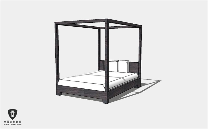 卧室家具婴儿车SketchUp模型库草图大师模型下载Bed-006
