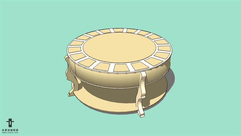 SketchUp草图大师精品欧式桌子模型下载-087SKP模型