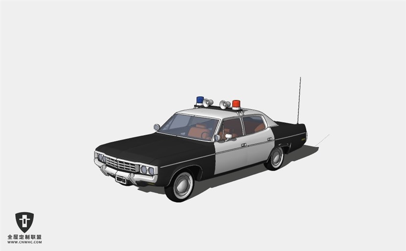 交通工具汽车Matador Police2警车警用轿车SketchUp模型库草图大师模型下载