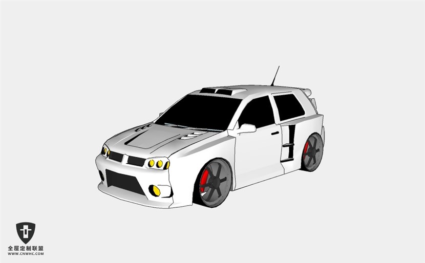 德国大众汽车vw golf extreme tuned运动型两厢轿车 SketchUp模型库草图大师模型下载