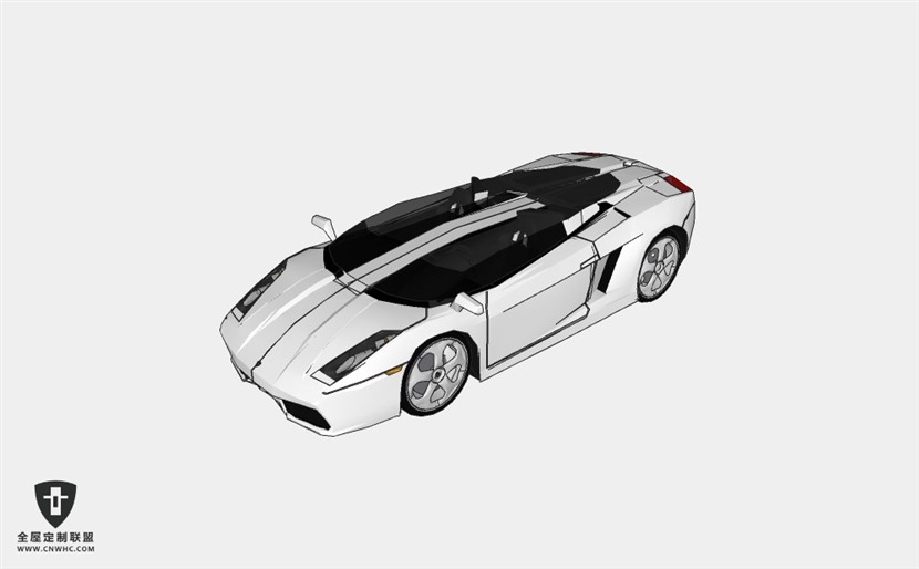 兰博基尼超级跑车2006 Lamborghini Concept S SketchUp模型库草图大师模型下载