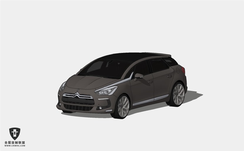 雪铁龙汽车2012 Citroen DS5两厢轿车SketchUp模型库草图大师模型下载