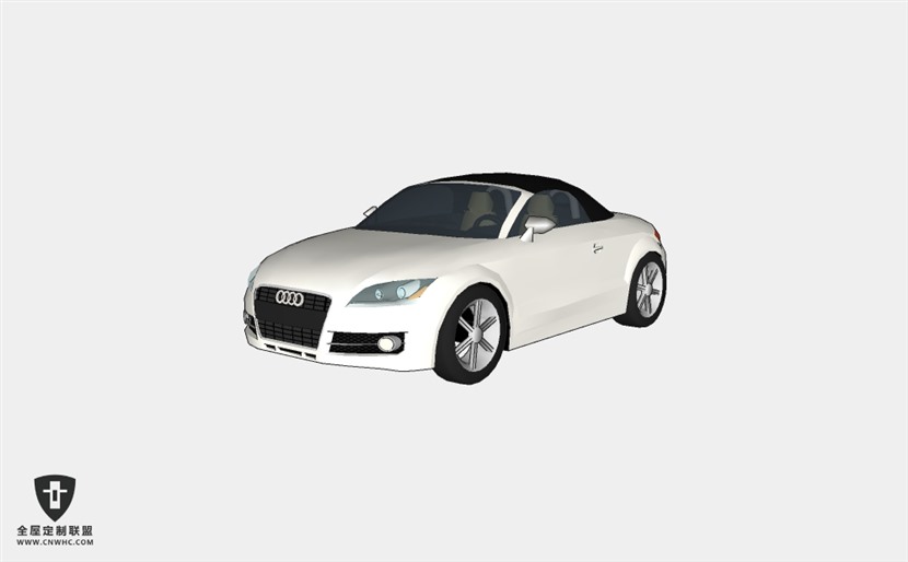 奥迪轿车小汽车AUDI TT ROADSTER SketchUp模型库草图大师模型下载