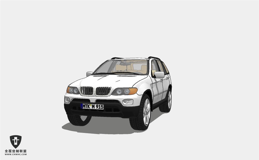 宝马小轿车汽车BMW X5 4 SUV越野车SketchUp模型库草图大师模型下载