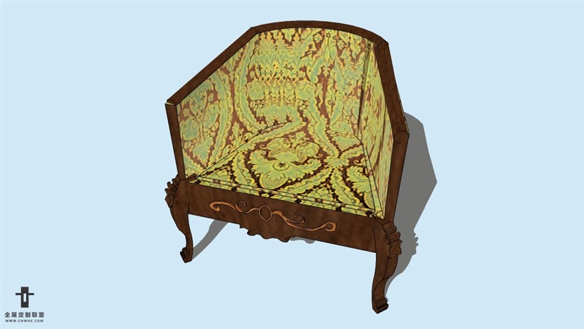 SketchUp草图大师精品欧式椅子模型下载-ArmChair-103SKP模型