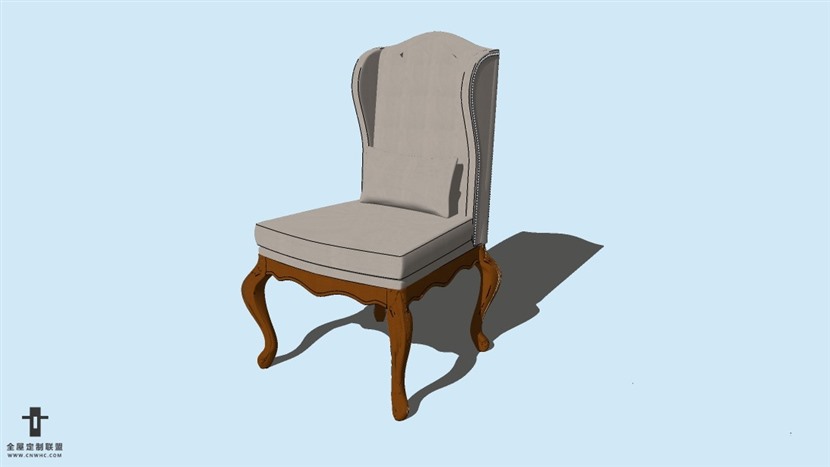 SketchUp草图大师精品欧式椅子模型下载-Chair-001SKP模型