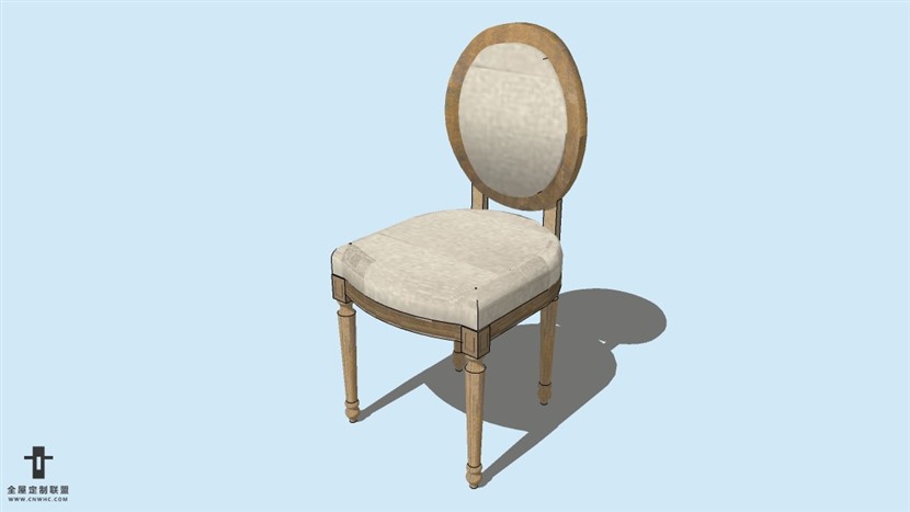 SketchUp草图大师精品欧式椅子模型下载-Chair-007SKP模型