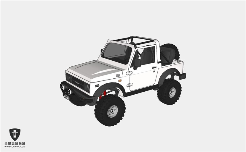 日本铃木汽车SUZUKI SAMURAI SJ-410越野轿车SketchUp模型库草图大师模型下载