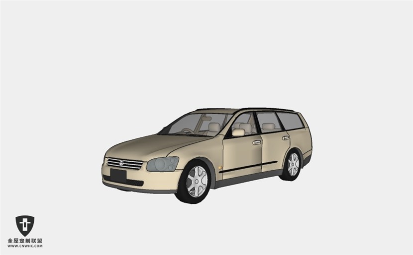 东风日产汽车Nissan Stagea两厢小轿车 SketchUp模型库草图大师模型下载