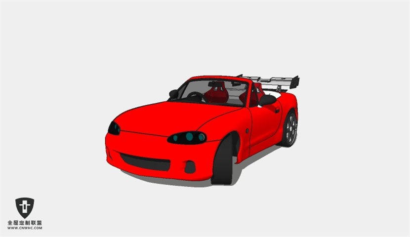马自达汽车MX5 Miata敞篷跑车轿车SketchUp模型库草图大师模型下载