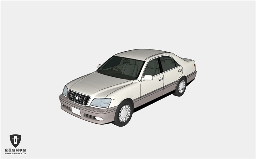 丰田汽车Toyota crown轿车SketchUp模型库草图大师模型下载