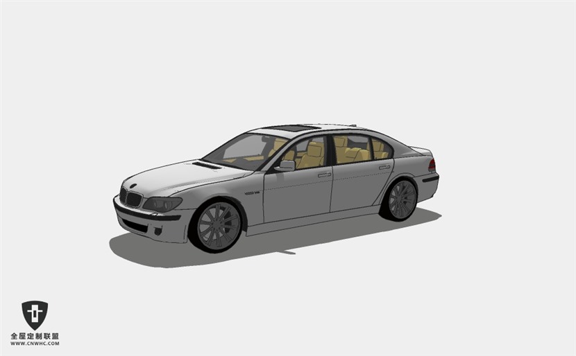宝马小轿车汽车bmw_760_li 商务轿车SketchUp模型库草图大师模型下载