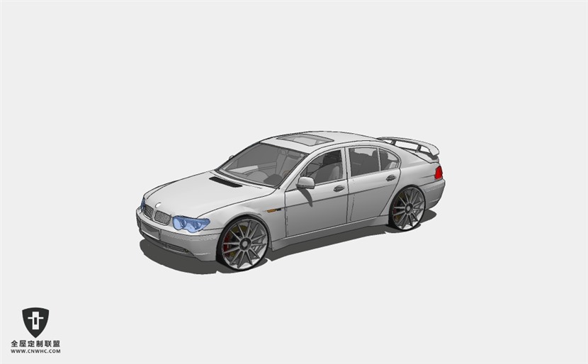 宝马小轿车汽车bmw_760i 运动型轿车SketchUp模型库草图大师模型下载