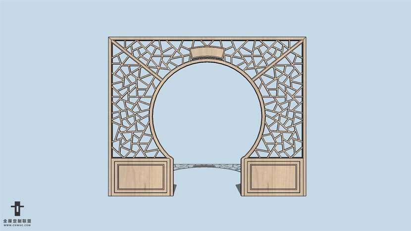 SketchUp草图大师中式风格家具隔断SU模型下载-105SKP模型