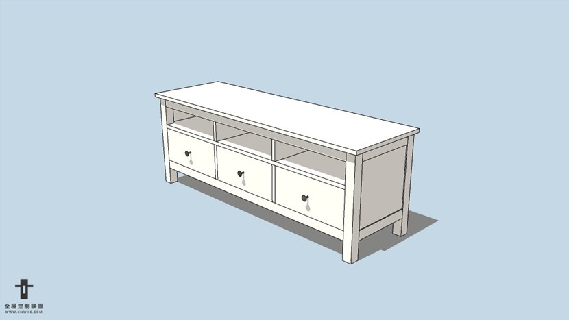 SketchUp草图大师宜家现代风格家电视柜skp模型下载-107SKP模型