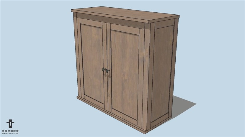SketchUp草图大师宜家现代风格边柜skp模型下载-120SKP模型