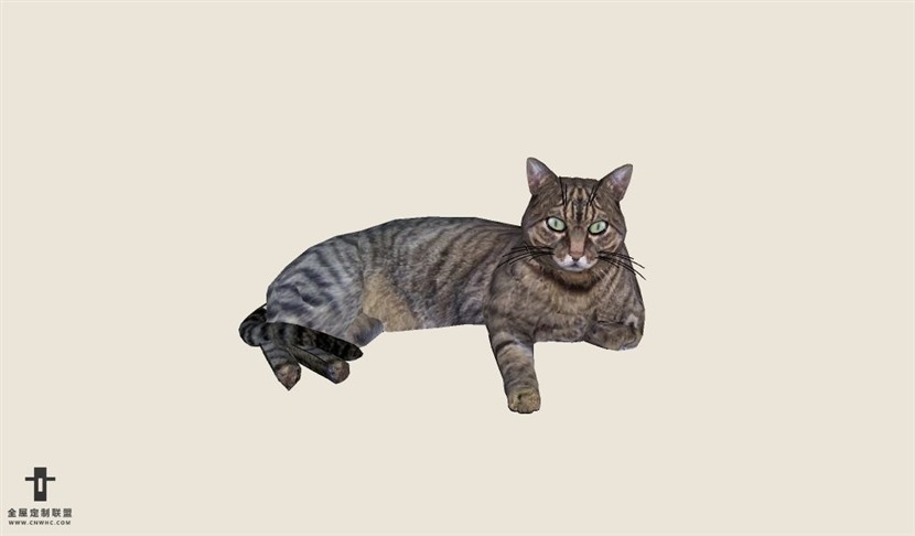 高精度动物猫SketchUp模型库草图大师模型Animais-070