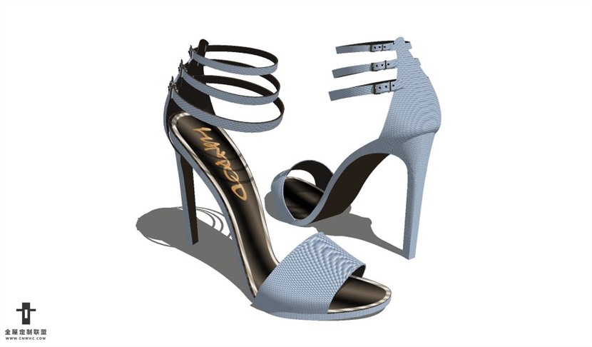 女士高跟鞋凉鞋SketchUp模型库草图大师模型下载Shoe-015