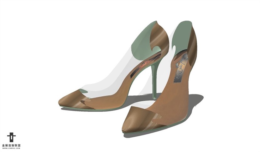 女士高跟鞋凉鞋SketchUp模型库草图大师模型下载Shoe-017