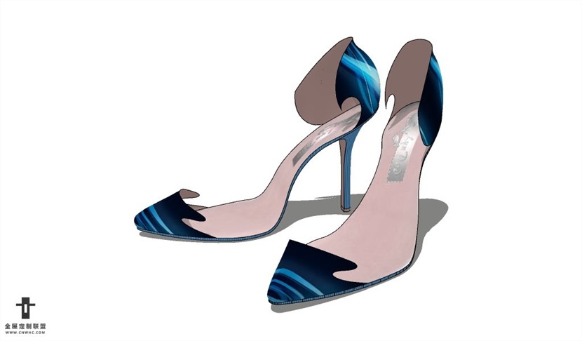 女士高跟鞋凉鞋SketchUp模型库草图大师模型下载Shoe-018