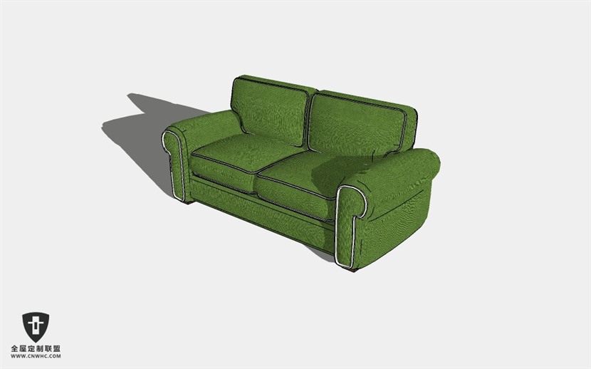家具双人沙发SketchUp模型库草图大师模型下载Sofa-031