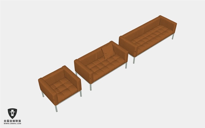 家具组合沙发SketchUp模型库草图大师模型下载Sofa-045