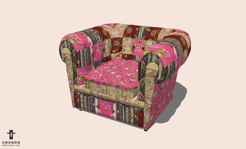 SketchUp草图大师单人沙发SU模型下载-Sofa-112SKP模型