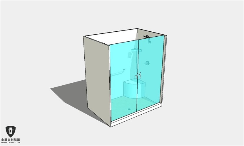 浴室卫浴淋浴房SketchUp模型库草图大师模型下载072
