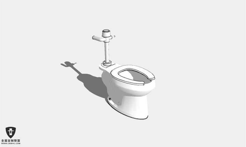 浴室卫浴洁具马桶坐便器SketchUp模型库草图大师模型下载073