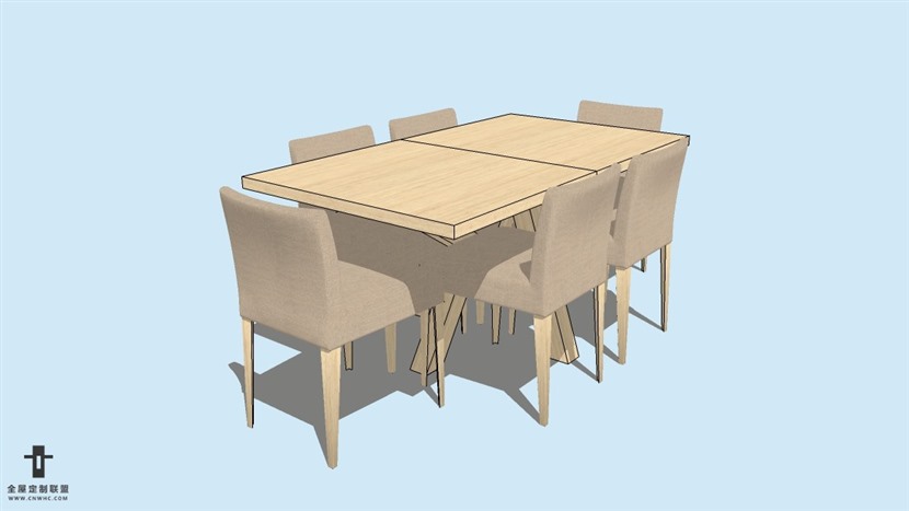 SketchUp精品桌子椅子模型草图大师桌椅组合模型下载-086SKP模型