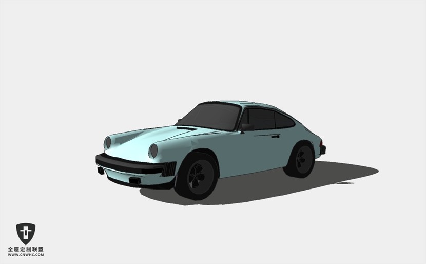 保时捷轿车汽车Porsche老爷车古董车 SketchUp模型库草图大师模型下载