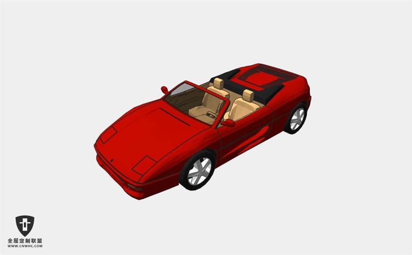 保时捷轿车汽车Porsche spider经典跑车 SketchUp模型库草图大师模型下载