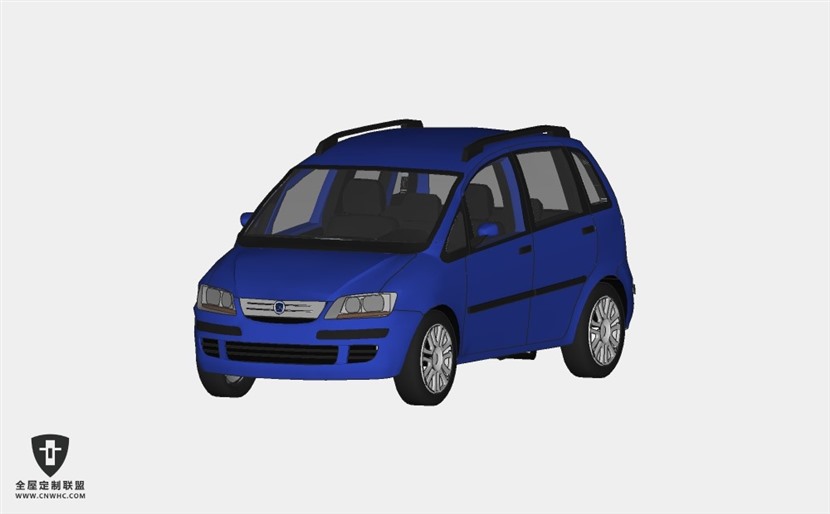 菲亚特轿车2005 Fiat Idea两厢轿车 SketchUp模型库草图大师模型下载